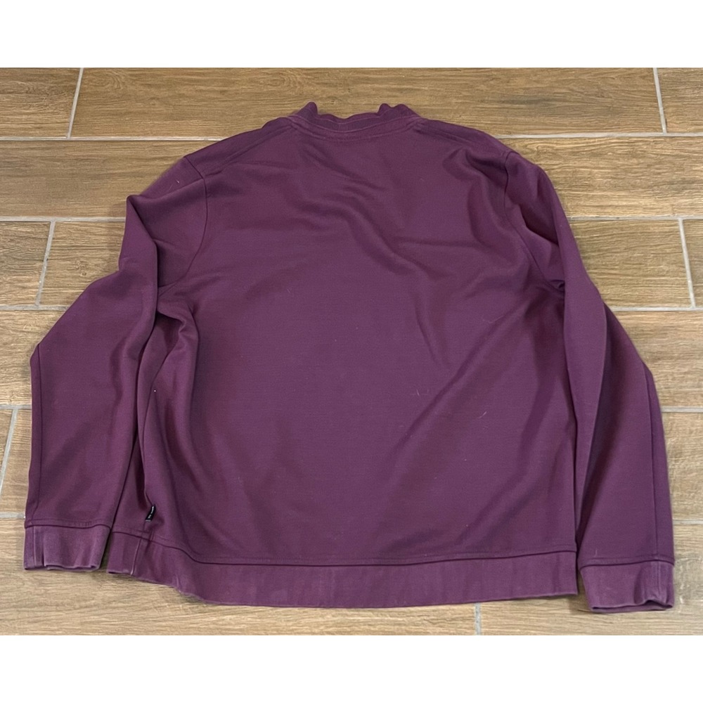 Ted Baker London Mens 7 XXL Plum Purple Quarter Zip Pullover Sweater Peper GB25 - Picture 5 of 6